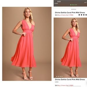 NWT LuLu’s midi dress